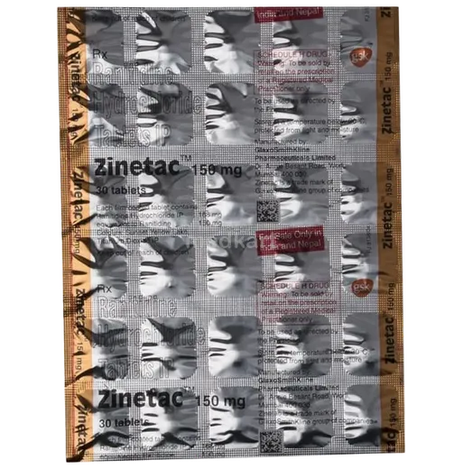 zinetac 150mg tablet 10's